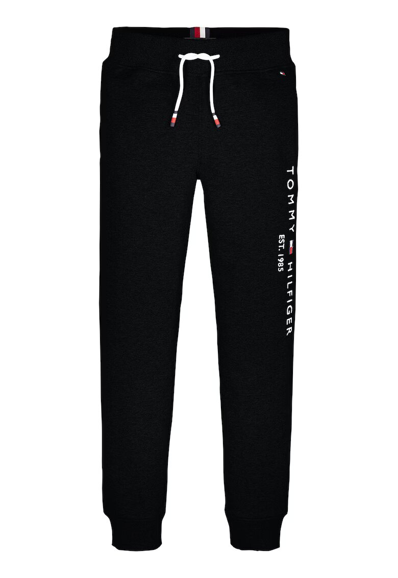 Tommy Hilfiger Спортен панталон с лого - Бял/Черен