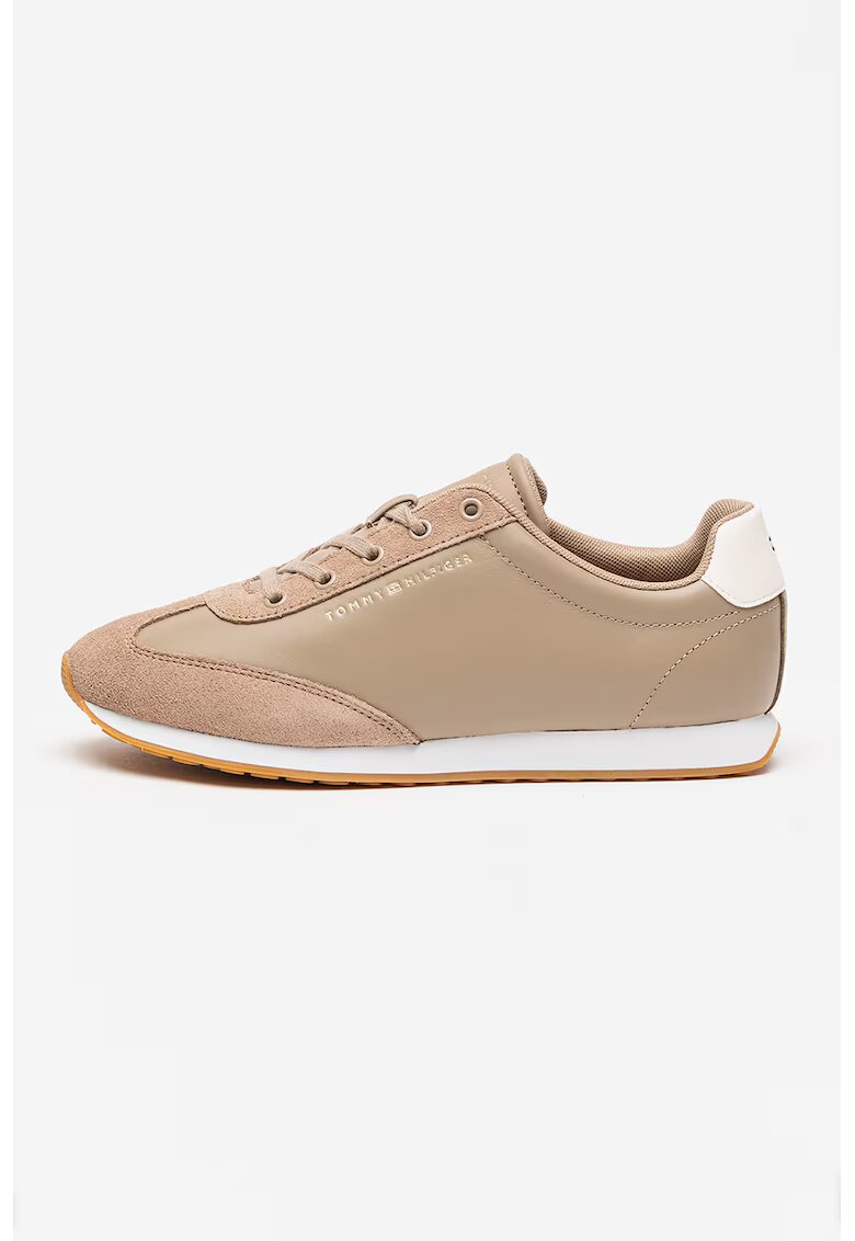Tommy Hilfiger Спортни обувки Heritage Runner от кожа и велур - Светлокафяв