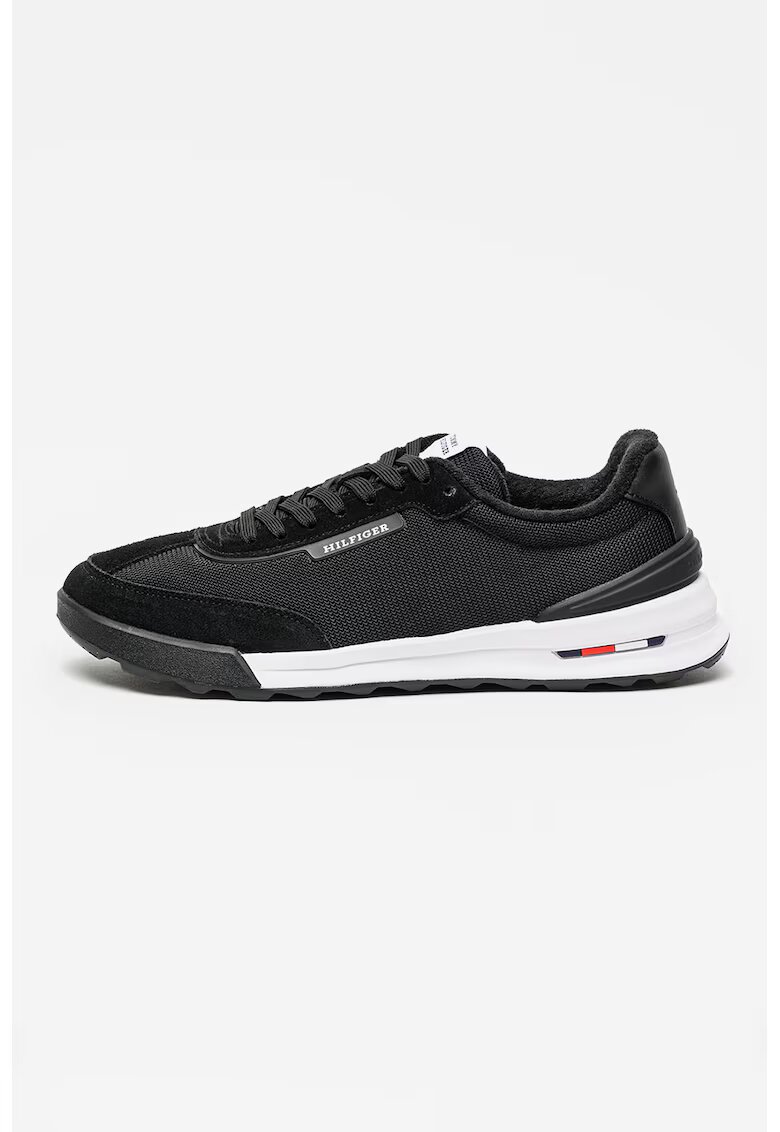 Tommy Hilfiger Спортни обувки Retro Runner с мрежа - Черен