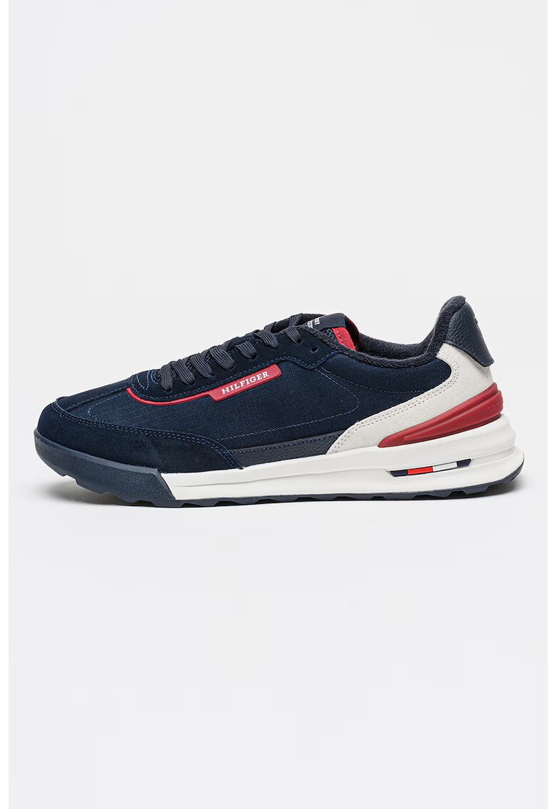Tommy Hilfiger Спортни обувки с велур - Тъмносин