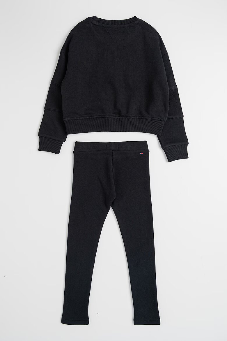 Tommy Hilfiger Суитшърт и клин с лого - 2 части Черен