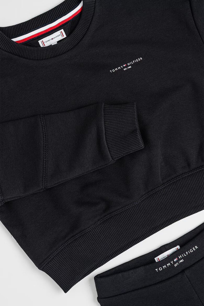 Tommy Hilfiger Суитшърт и клин с лого - 2 части Черен