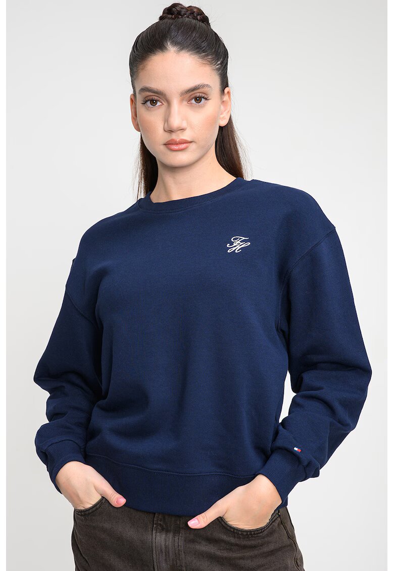 Tommy Hilfiger Суитшърт с паднали ръкави - Тъмносин