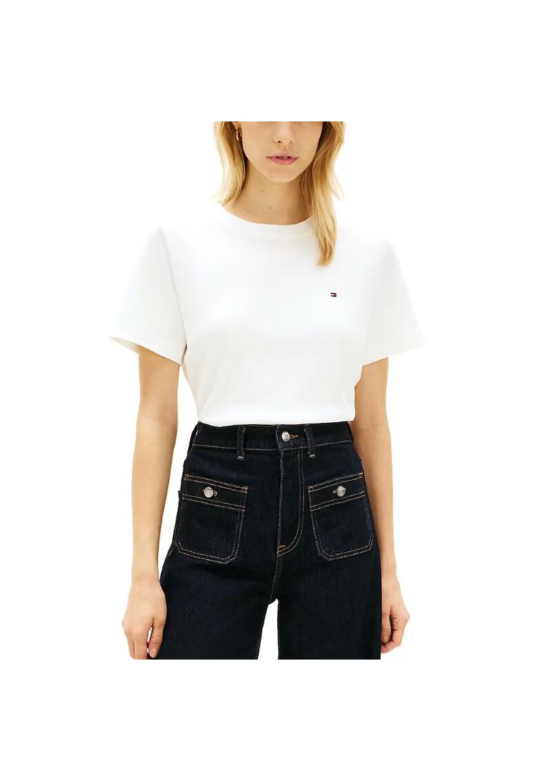 Tommy Hilfiger Тениска BOXY INTERLOCK SS C-NK TEE-WW0WW49646-YBL