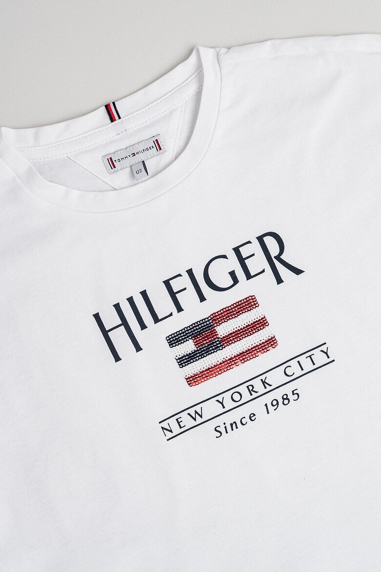 Tommy Hilfiger Тениска от памук с лого Бял