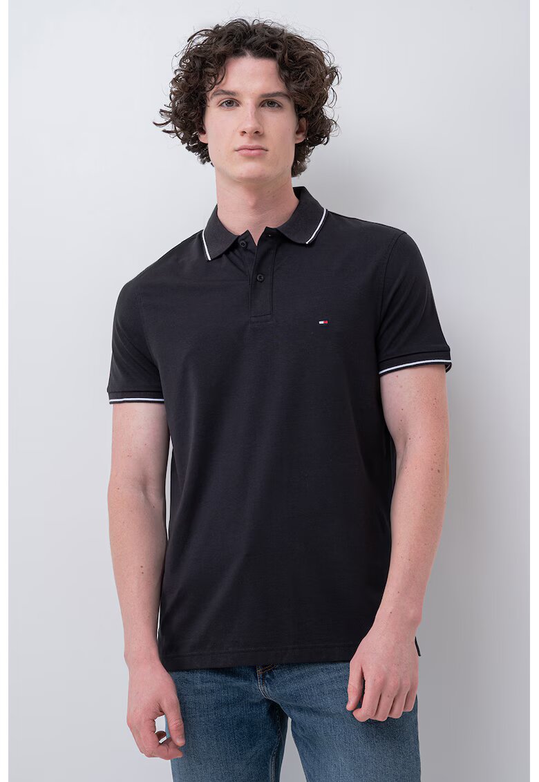 Tommy Hilfiger Тениска с лиосел и яка
