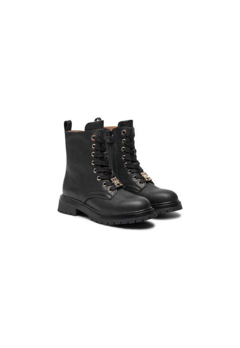 Tommy Hilfiger Туристически обувки за момичета - 304426216 - естествена кожа - черен