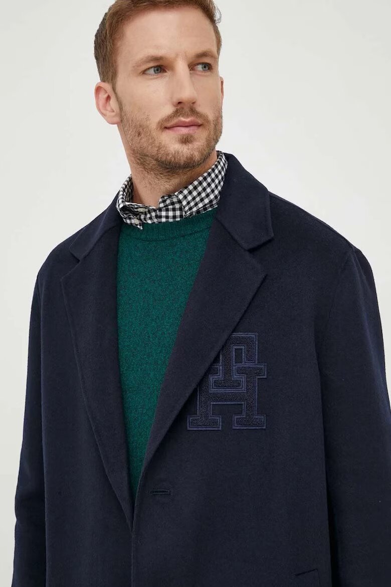 Tommy Hilfiger Вълнено палто MW0MW32795 Тъмносин