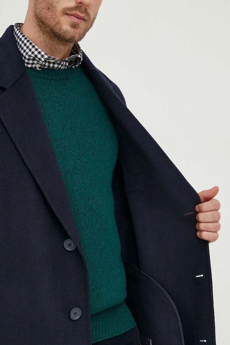 Tommy Hilfiger Вълнено палто MW0MW32795 Тъмносин