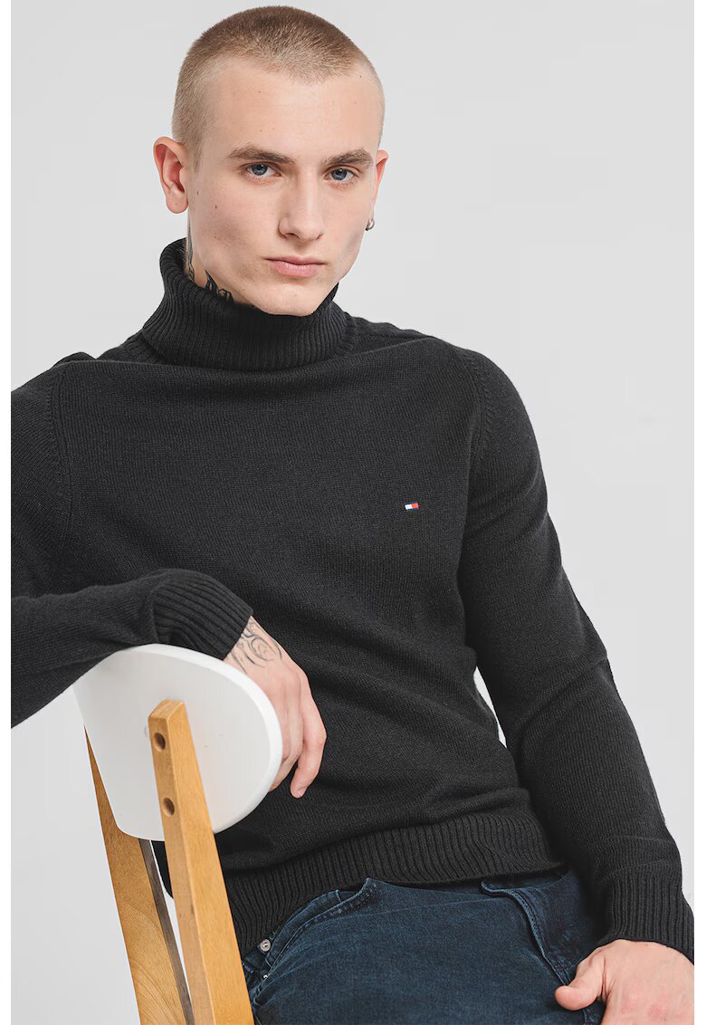 Tommy Hilfiger Вълнено поло с лого
