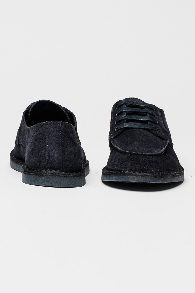 Tommy Hilfiger Велурени обувки Stitchdown Derby Черен
