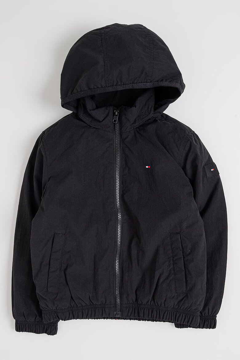 Tommy Hilfiger Яке Essential с качулка и цип Черен