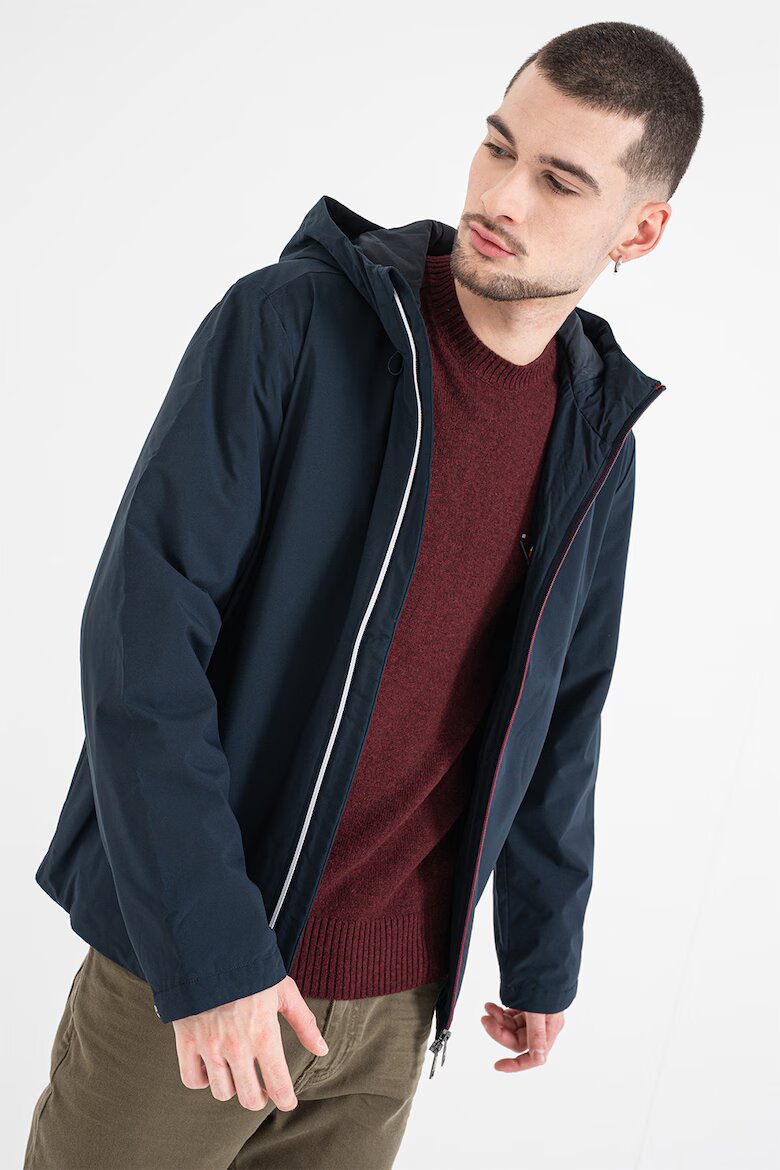 Tommy Hilfiger Яке с качулка и джобове Тъмносин