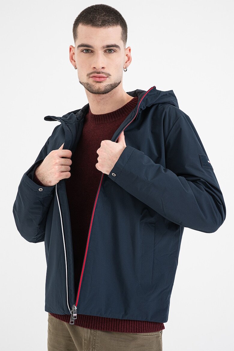 Tommy Hilfiger Яке с качулка и джобове Тъмносин