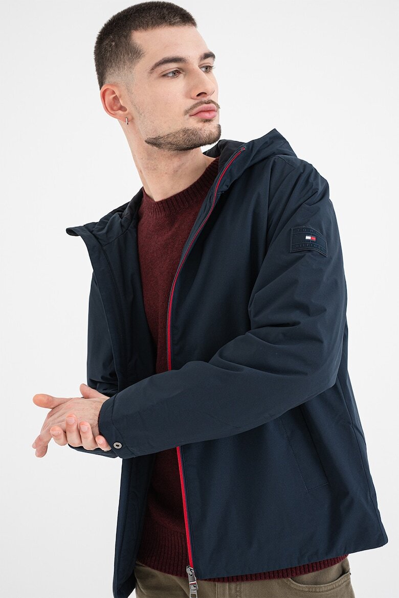 Tommy Hilfiger Яке с качулка и джобове Тъмносин