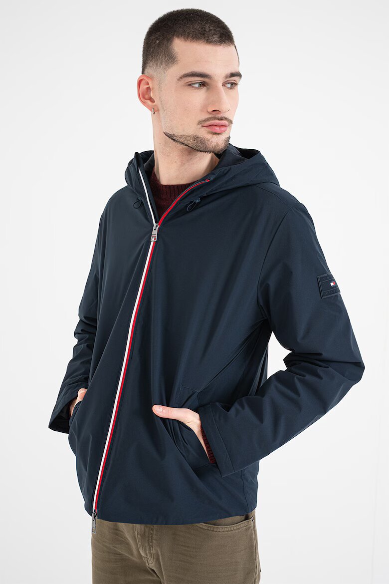 Tommy Hilfiger Яке с качулка и джобове Тъмносин