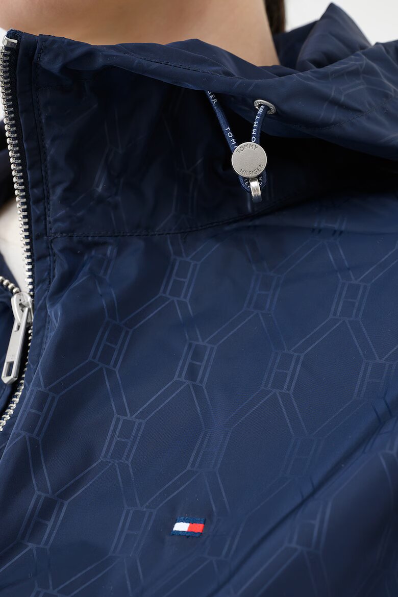 Tommy Hilfiger Яке с качулка и монограм Ултрамарин синьо