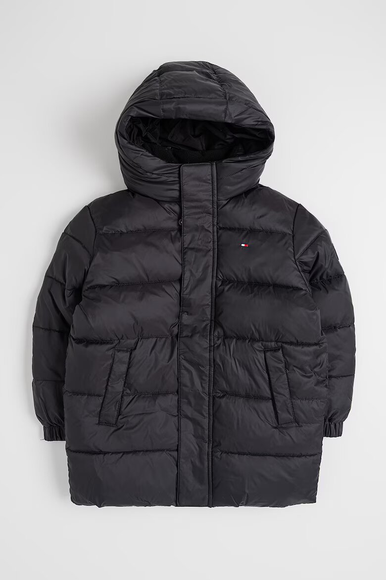 Tommy Hilfiger Зимно яке с качулка Черен