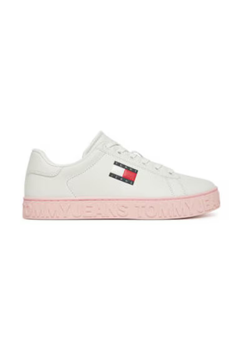 Tommy Jeans Дамски кецове - екологична кожа - бели