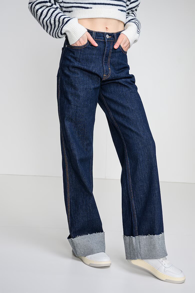 Tommy Jeans Дънки Claire от органичен памук с широк крачол Индигово синьо