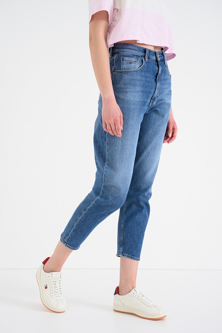 Tommy Jeans Дънки Mom с висока талия Кобалтово синьо