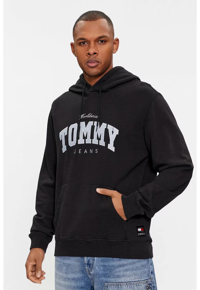 Tommy Jeans Hanorac barbati Varsity cu gluga si imprimeu