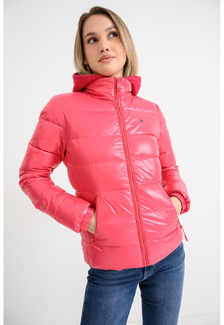 Tommy Jeans Капитонирано зимно яке с джобове с цип