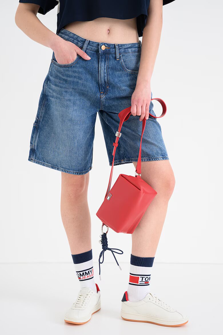 Tommy Jeans Къси дънки с миди талия Антично синьо