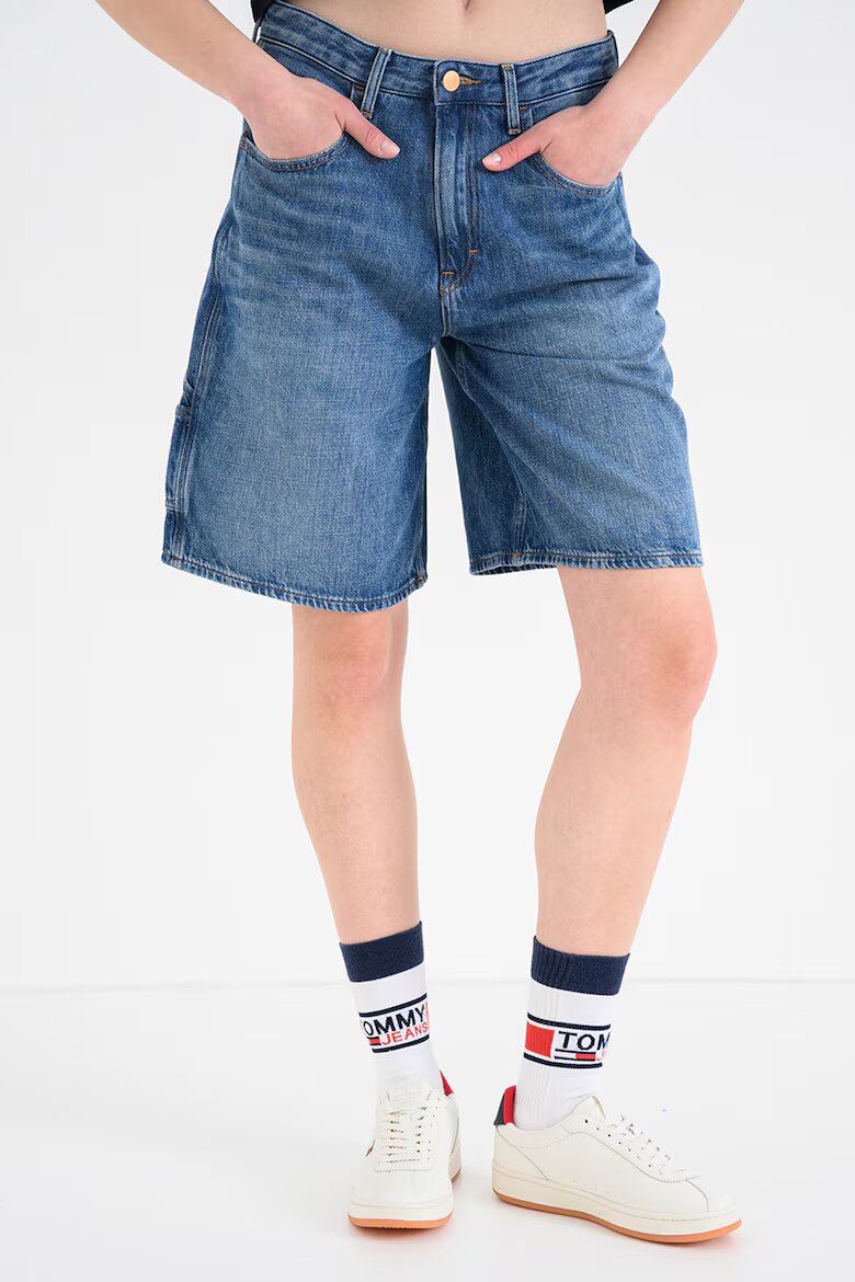 Tommy Jeans Къси дънки с миди талия Антично синьо