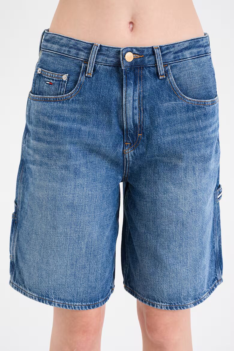 Tommy Jeans Къси дънки с миди талия Антично синьо