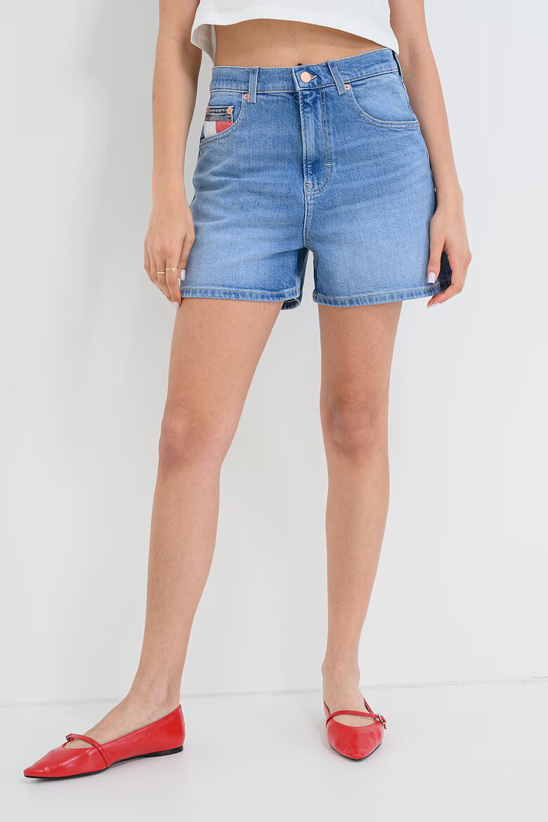 Tommy Jeans Къси дънки тип Mom Светлосин