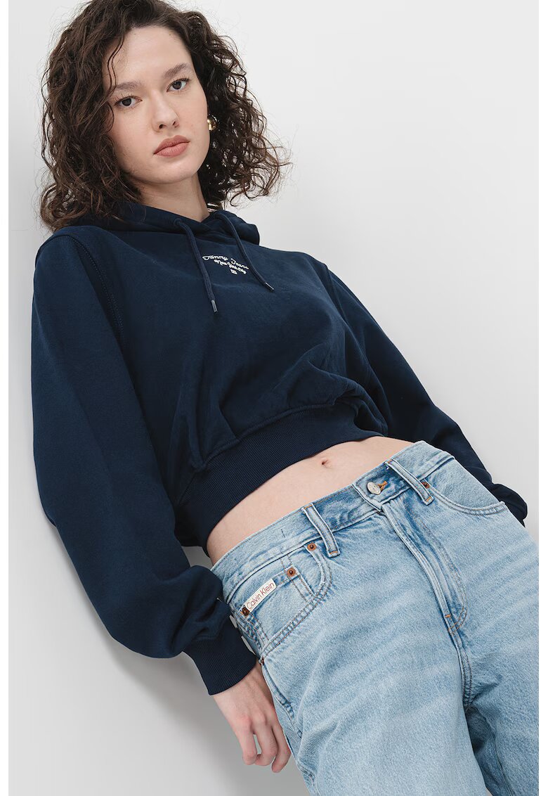 Tommy Jeans Късо худи Essential с лого