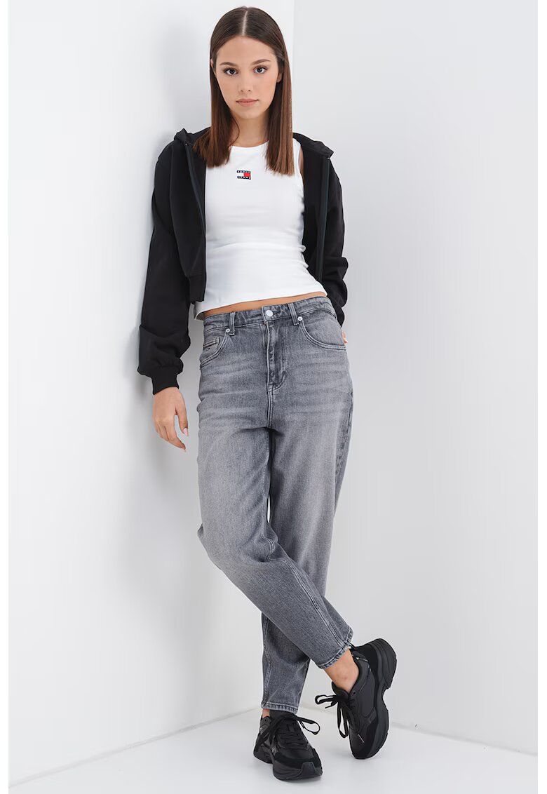 Tommy Jeans Късо свободно худи с къс цип