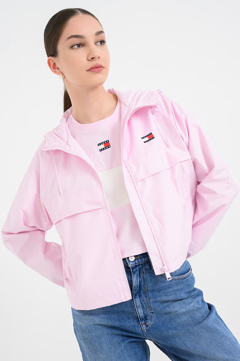 Tommy Jeans Късо яке с качулка Розов бонбон