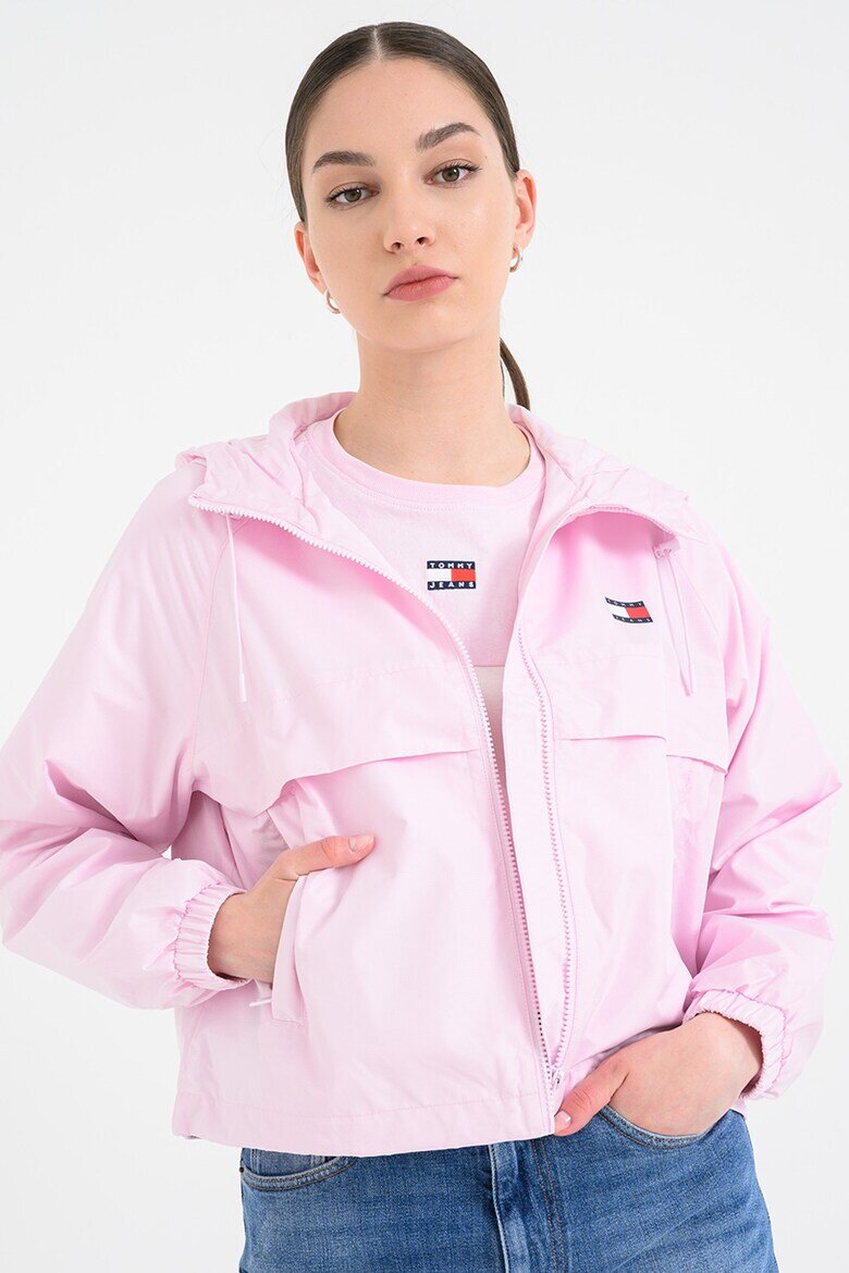 Tommy Jeans Късо яке с качулка Розов бонбон