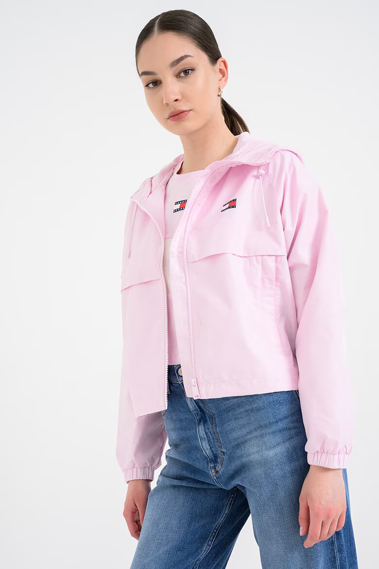 Tommy Jeans Късо яке с качулка Розов бонбон