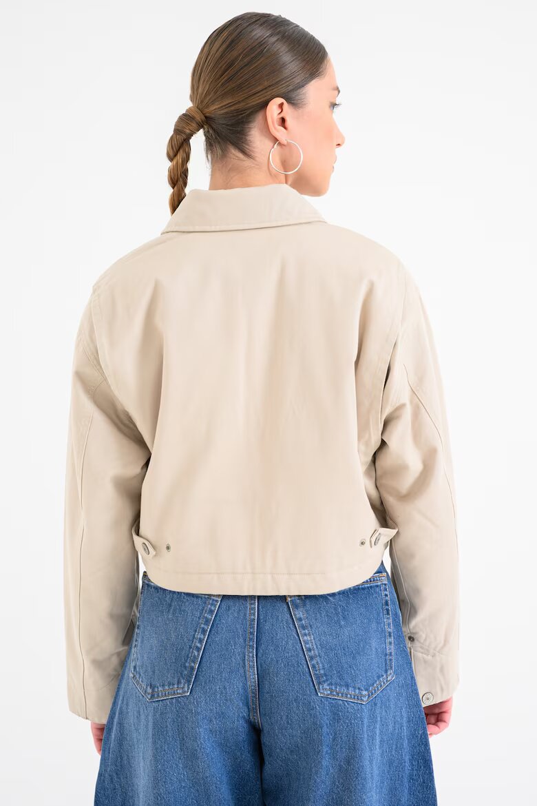 Tommy Jeans Късо яке с цип Бежов