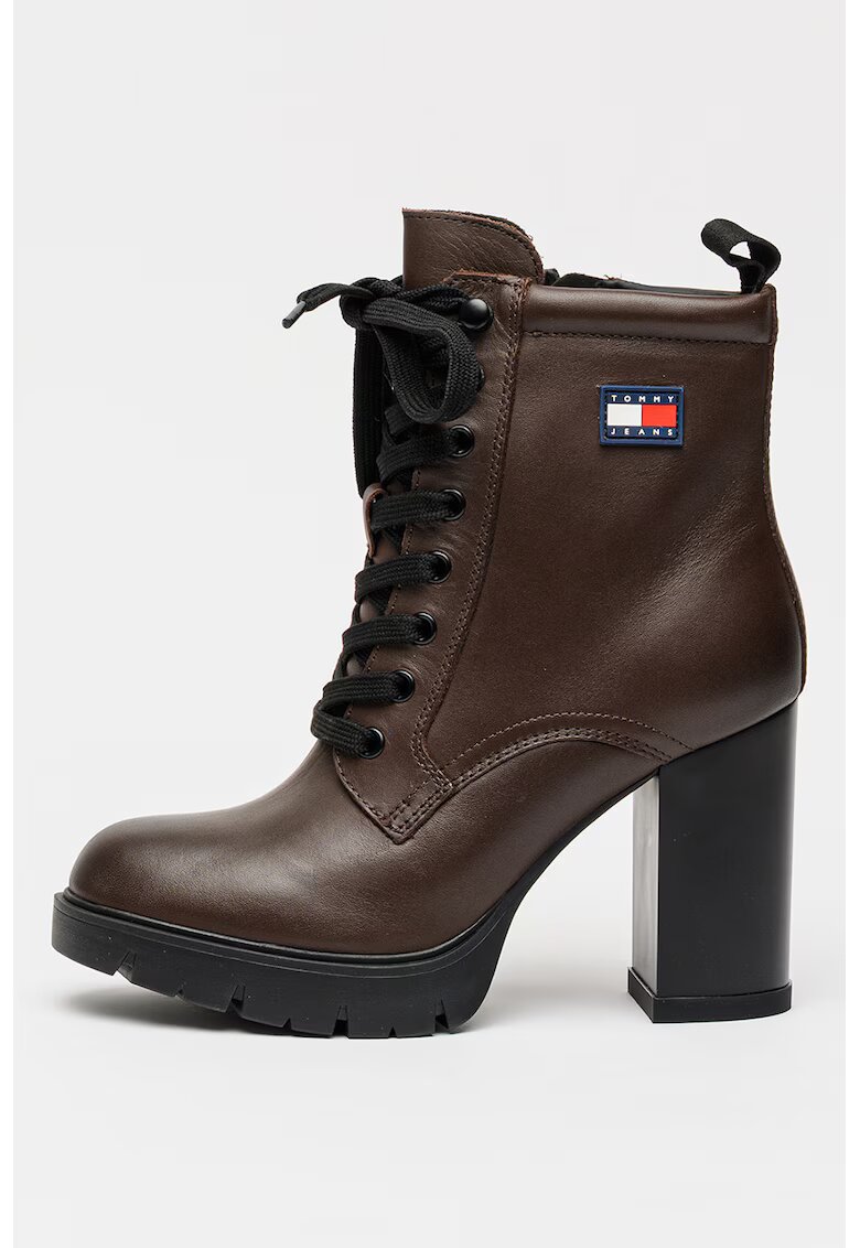 Tommy Jeans Кожени боти Napa с ток