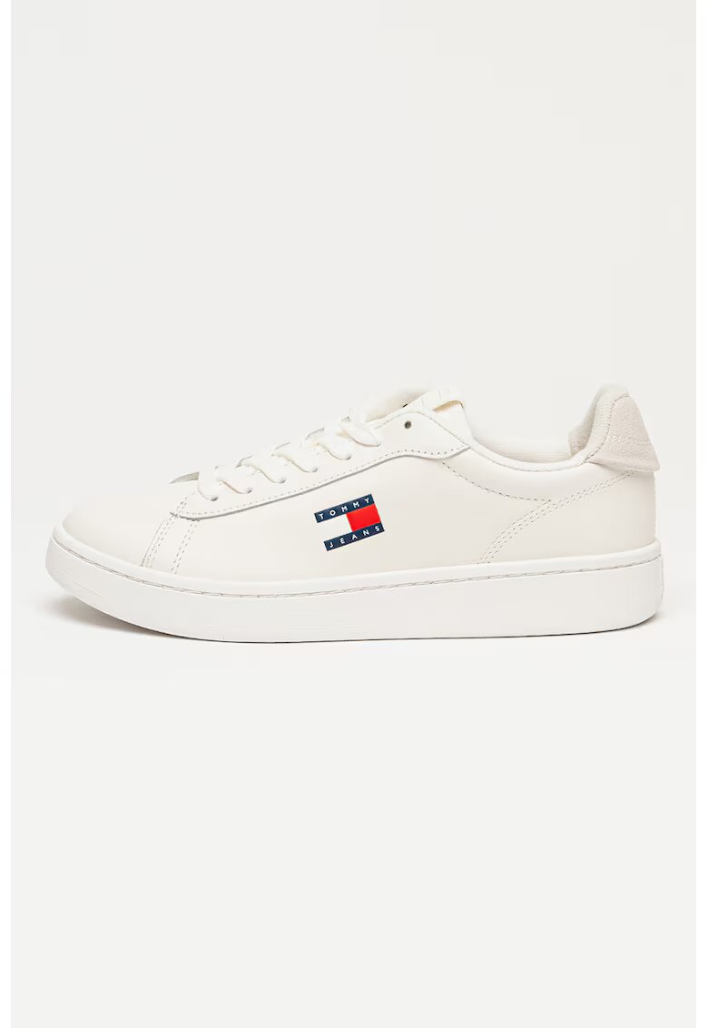 Tommy Jeans Кожени маратонки Archive Court - Бял