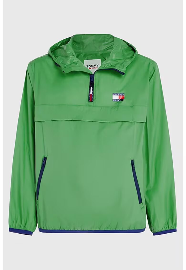 Tommy Jeans Мъжко яке - зелено - водо- и ветроустойчиво 2248