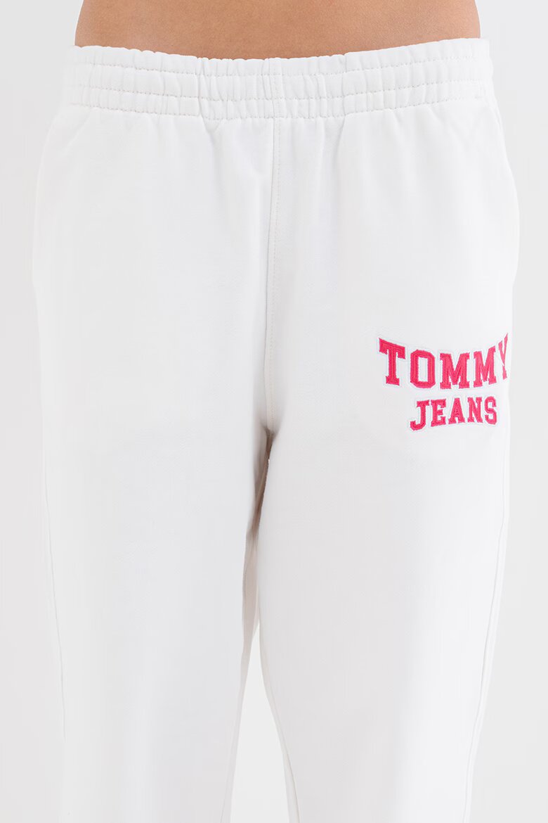 Tommy Jeans Памучен спортен панталон с лого Малина/Бял