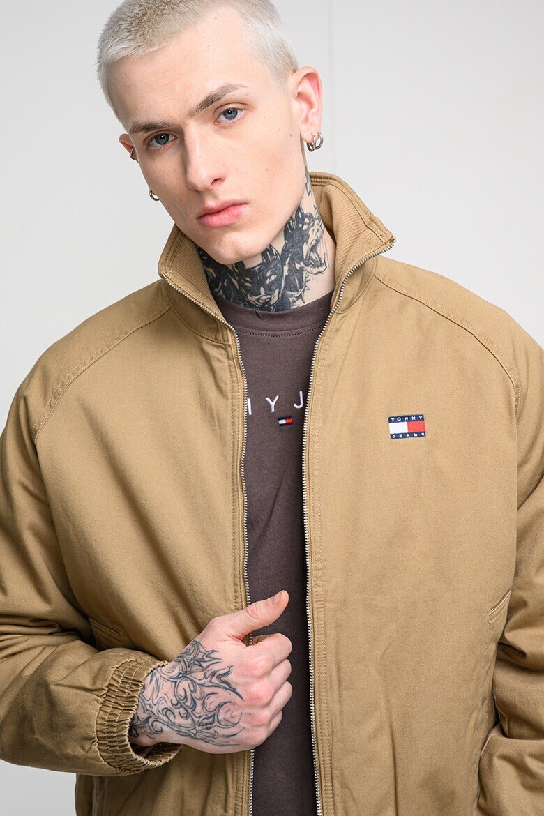 Tommy Jeans Подплатено яке от органичен памук с еластични маншети Бежов