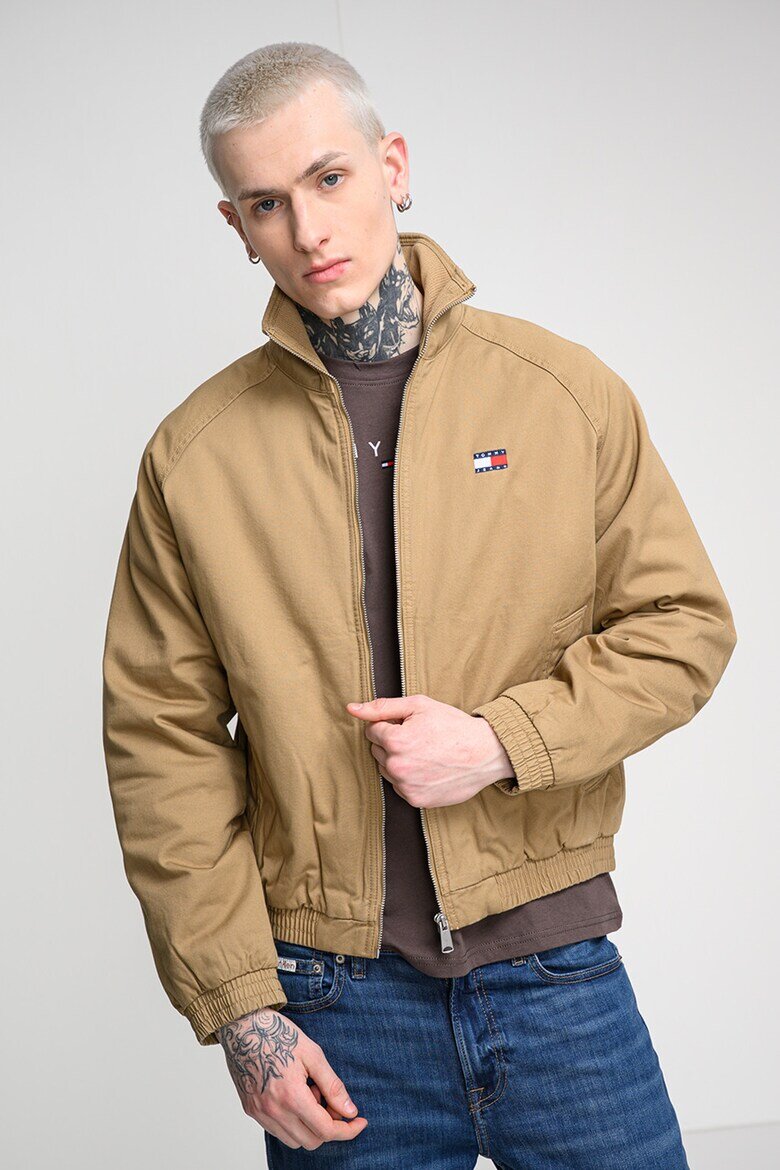 Tommy Jeans Подплатено яке от органичен памук с еластични маншети Бежов