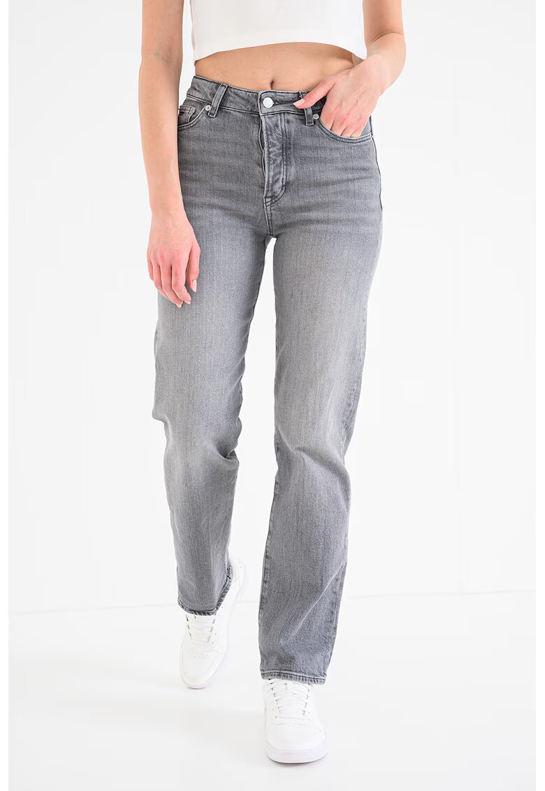 Tommy Jeans Прави слим дънки Kira - Сив меланж