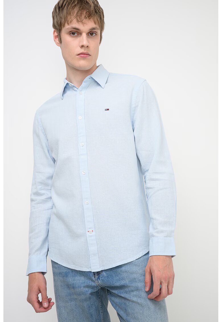 Tommy Jeans Риза с лен и памук