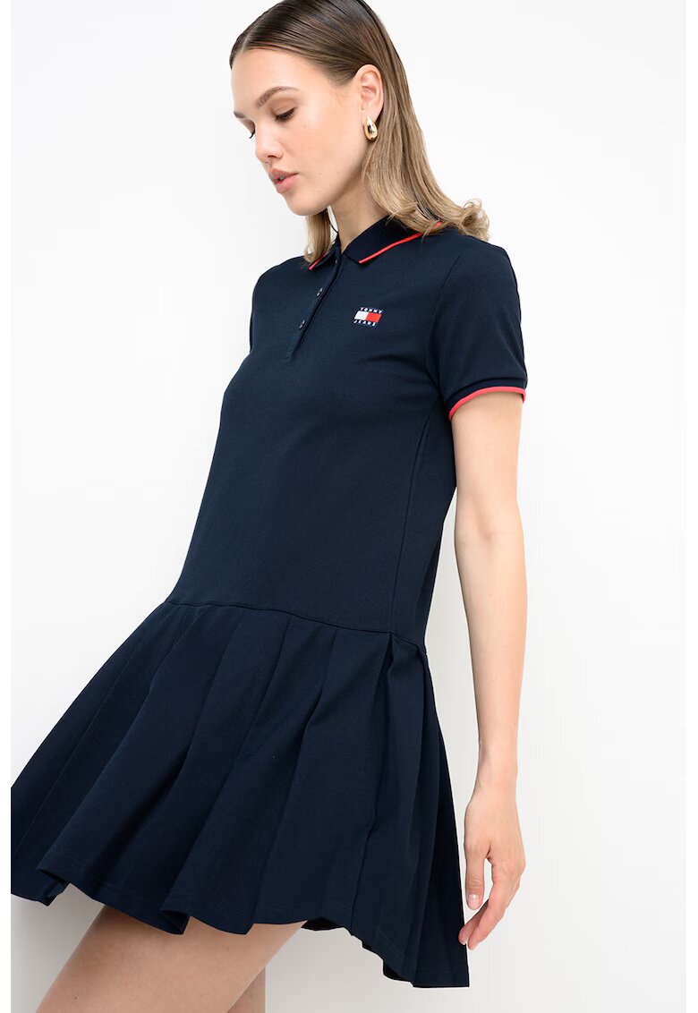 Tommy Jeans Рокля с памук с яка