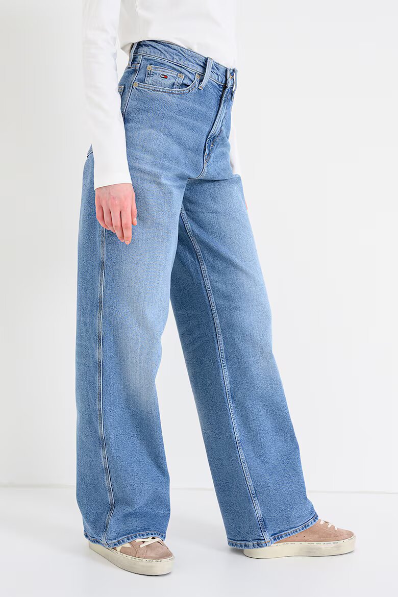 Tommy Jeans Широки дънки с висока талия Светлосин
