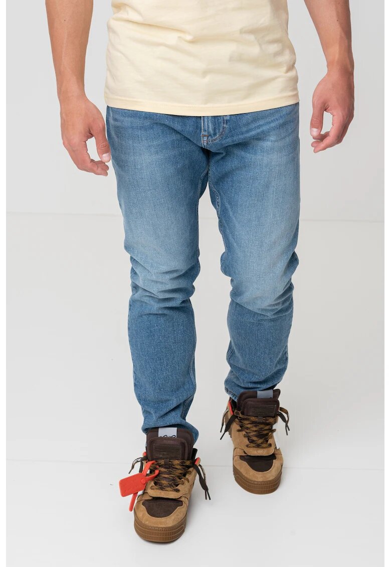 Tommy Jeans Слим дънки Austin със скосени крачоли - Светлосин