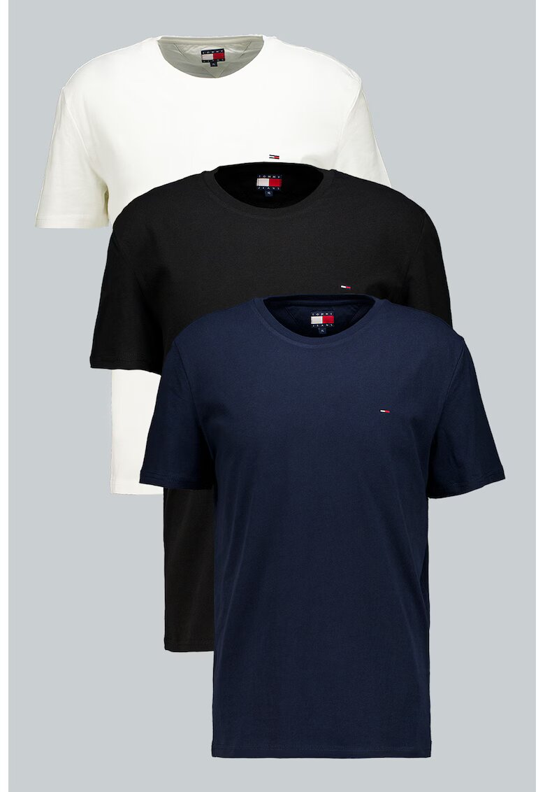 Tommy Jeans Слим тениска - 3 броя - Черен/Мръснобял/Тъмносин