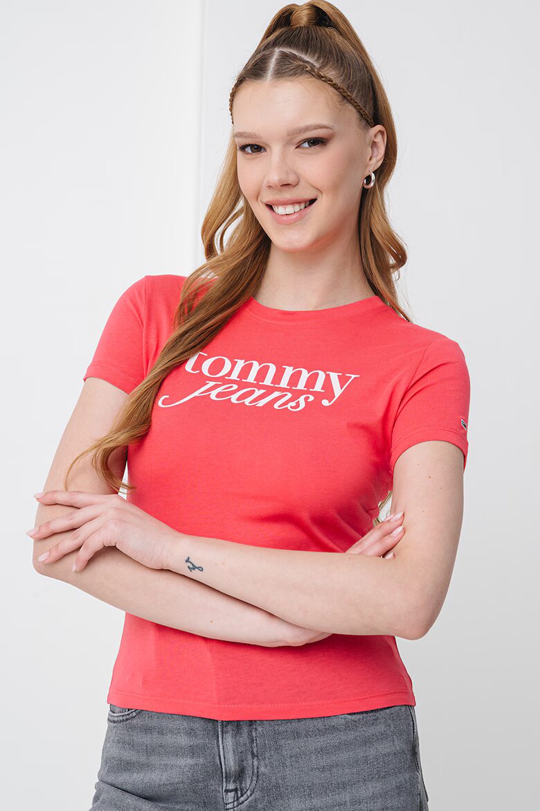 Tommy Jeans Слим тениска с лого